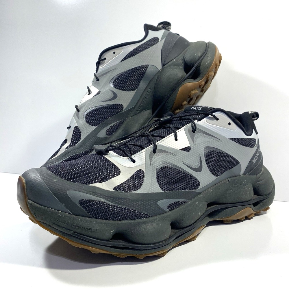Merrell Mens Size 12 Speedarc Matis Trail Hiking Shoes Black Grey Gum Vibram